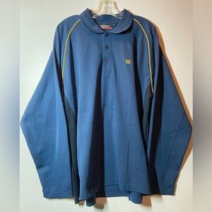 Vintage Wilson Men's Blue Polo Shirt
